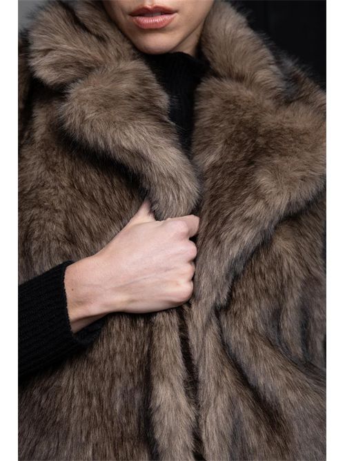 Gilet in ecopelliccia over con maxi rever KAOS | SIJLE021/6002
